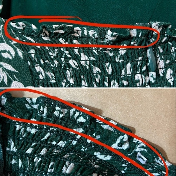 Reformation Christine Dress Susanna Green Floral Tie Shoulder Mini Dress Size 10 - Picture 13 of 13